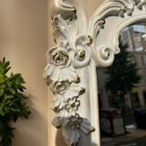 White wooden mirror