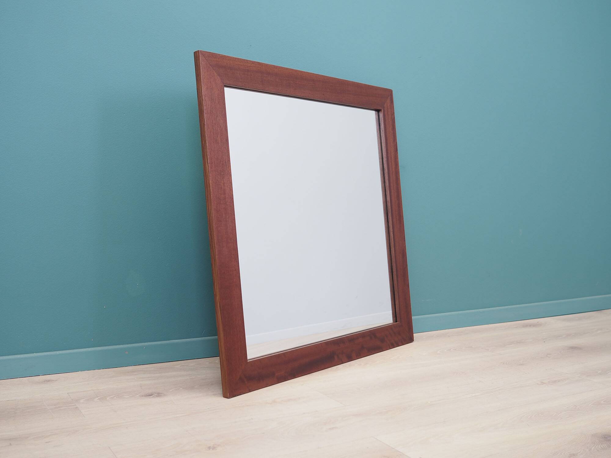 Mirror in mahogany frame, Danish design, 1970s, production: Denmark
