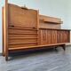 Guillerme et Chambron high sideboard, bar buffet, vintage secretary