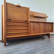 Guillerme et Chambron high sideboard, bar buffet, vintage secretary