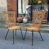 Pair of wicker chairs from the 1960s