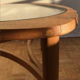 Teak coffee coffee table and 1960s Nathan Glass Edition