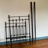 Victorian bed wrought iron and brass