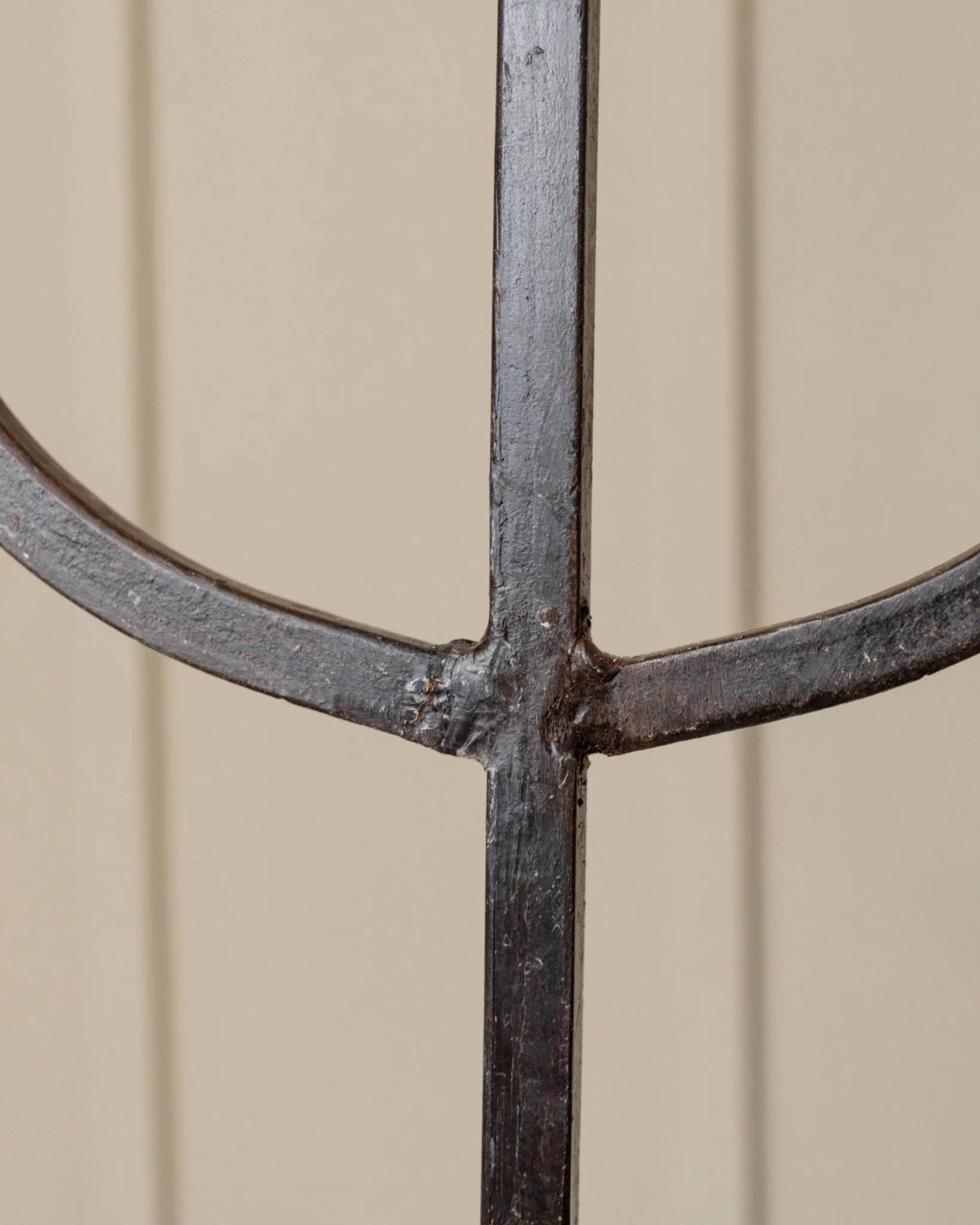 XXL Black Iron Brutalist Candlestick for 3 Candles - Handmade, Italy, 1960s