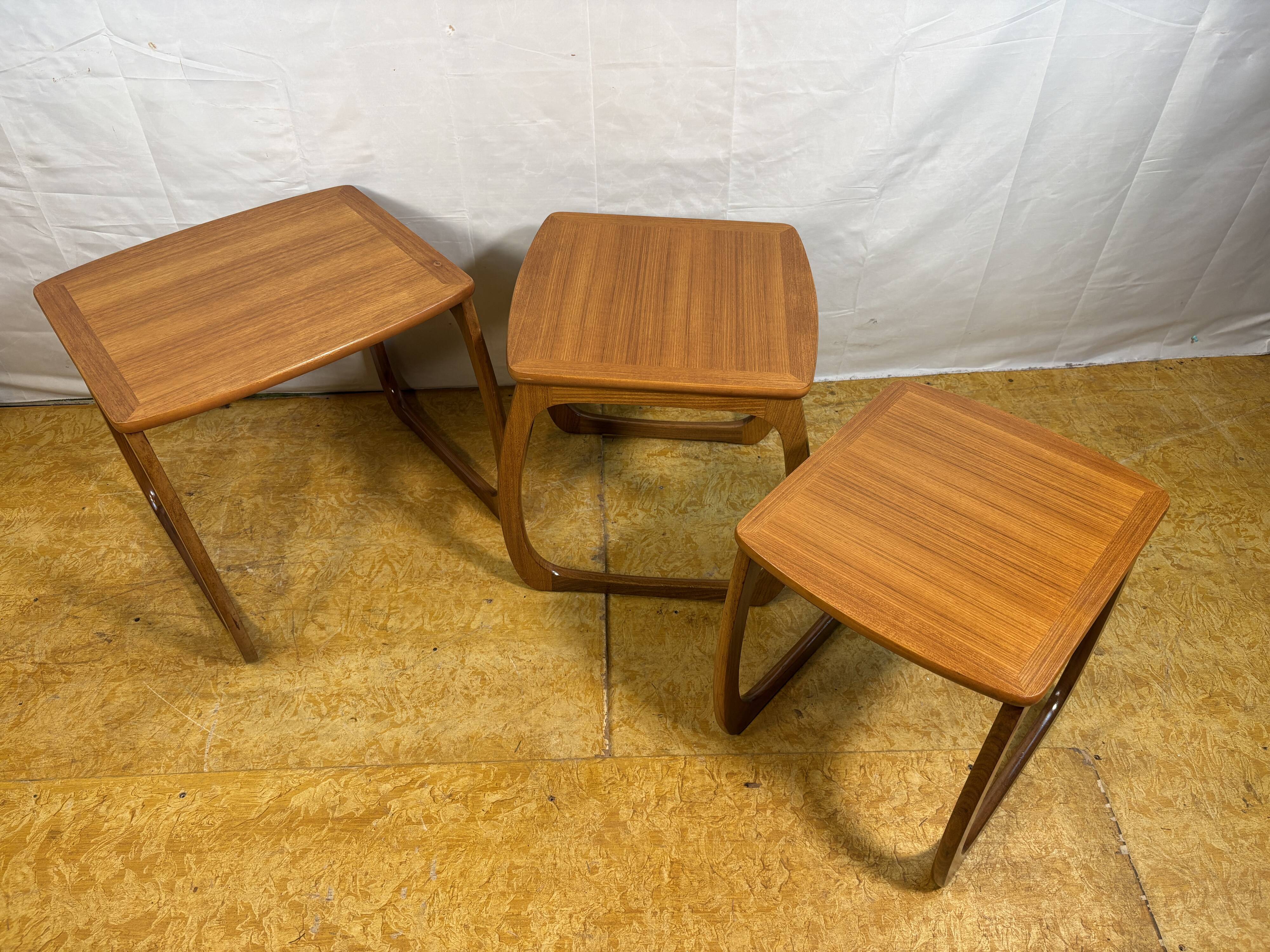 Mid century retro vintage teak Nest of Tables by Nathan 1960 British Qualit