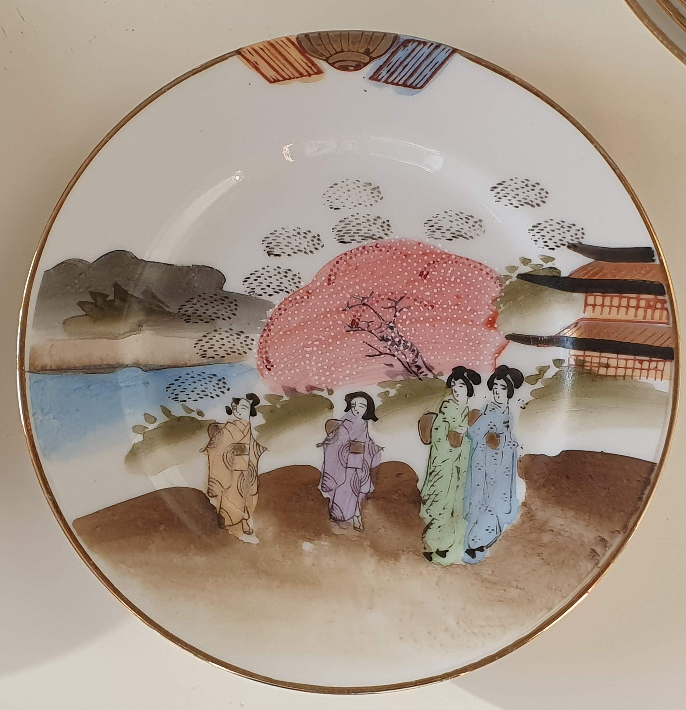 Satsuma Japanese porcelain tea set