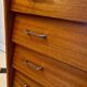 Vintage chest of drawers with compass feet