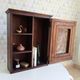 Antique wooden and brass bathroom cabinet 40/50s