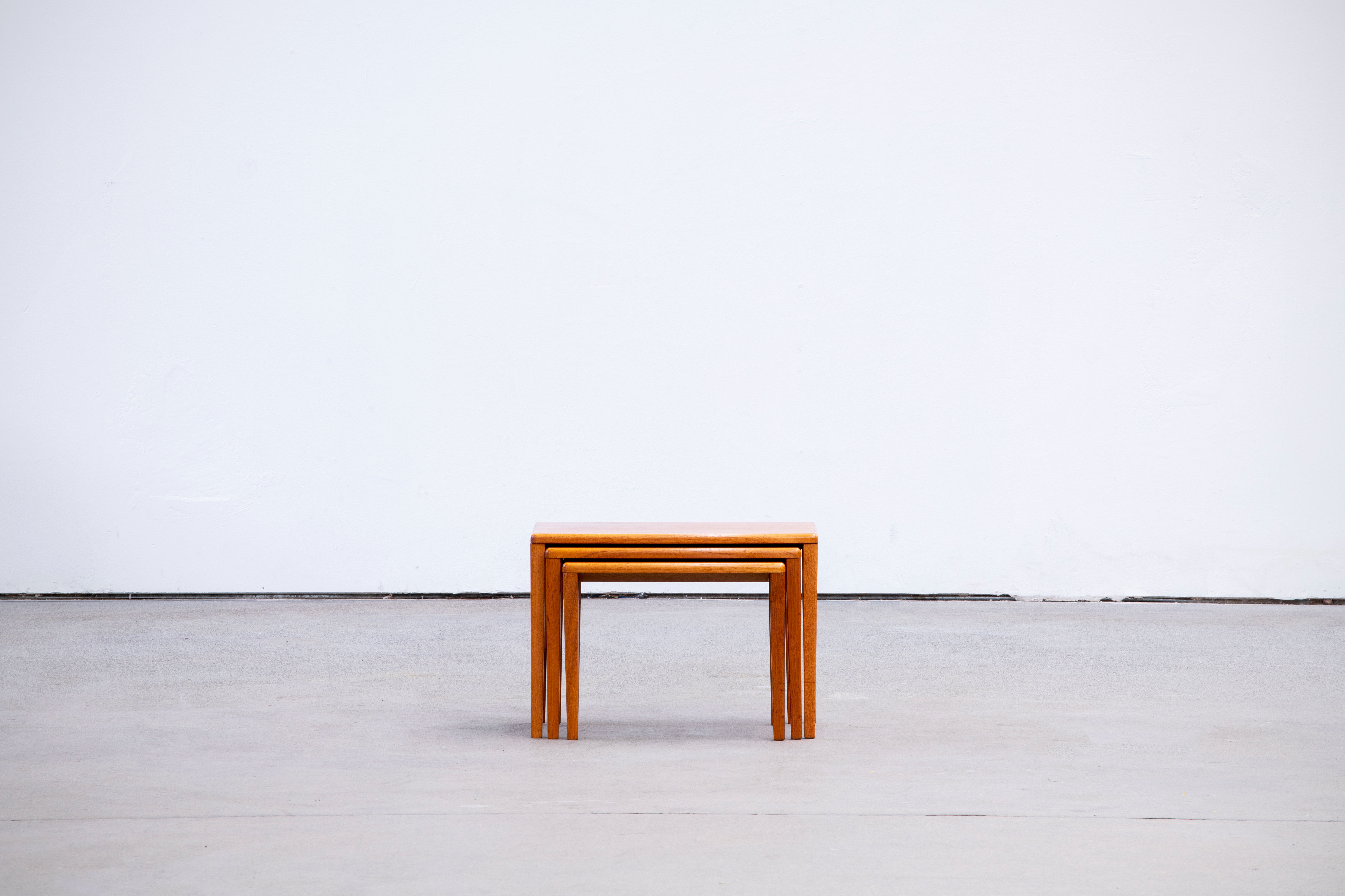 Scandinavian teak nesting coffee tables