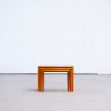 Tables basse gigogne scandinave en teck