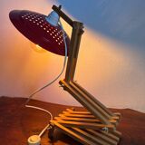 Wooden accordion wall lamp