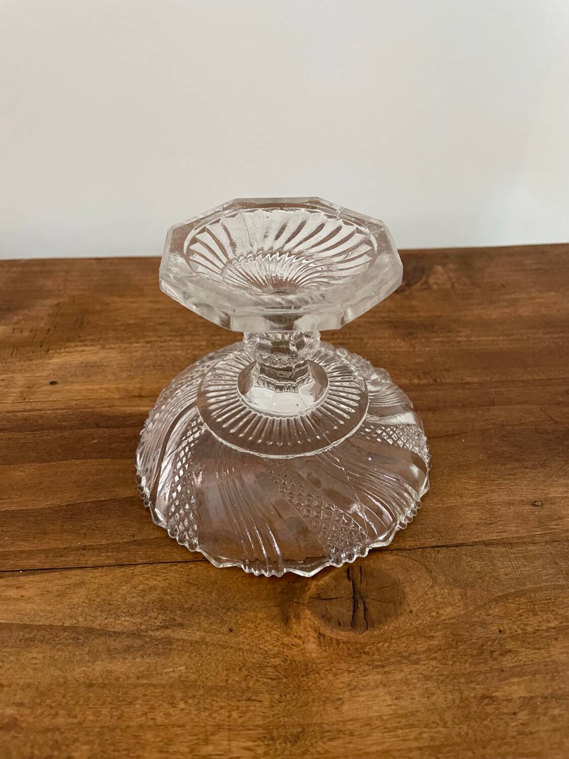 Small old glass fruit bowl