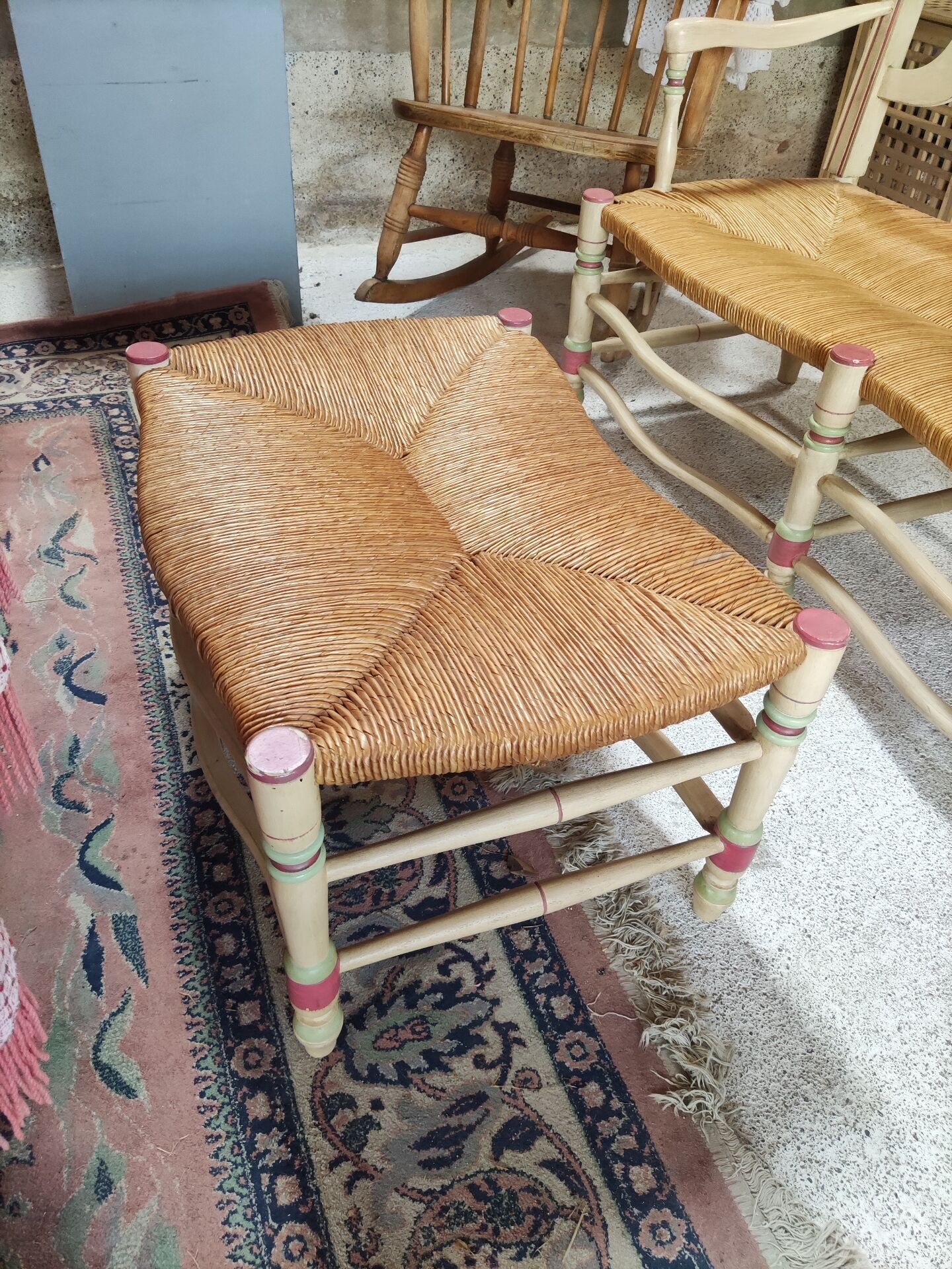 Radassier bench and its footrest - Provençal
