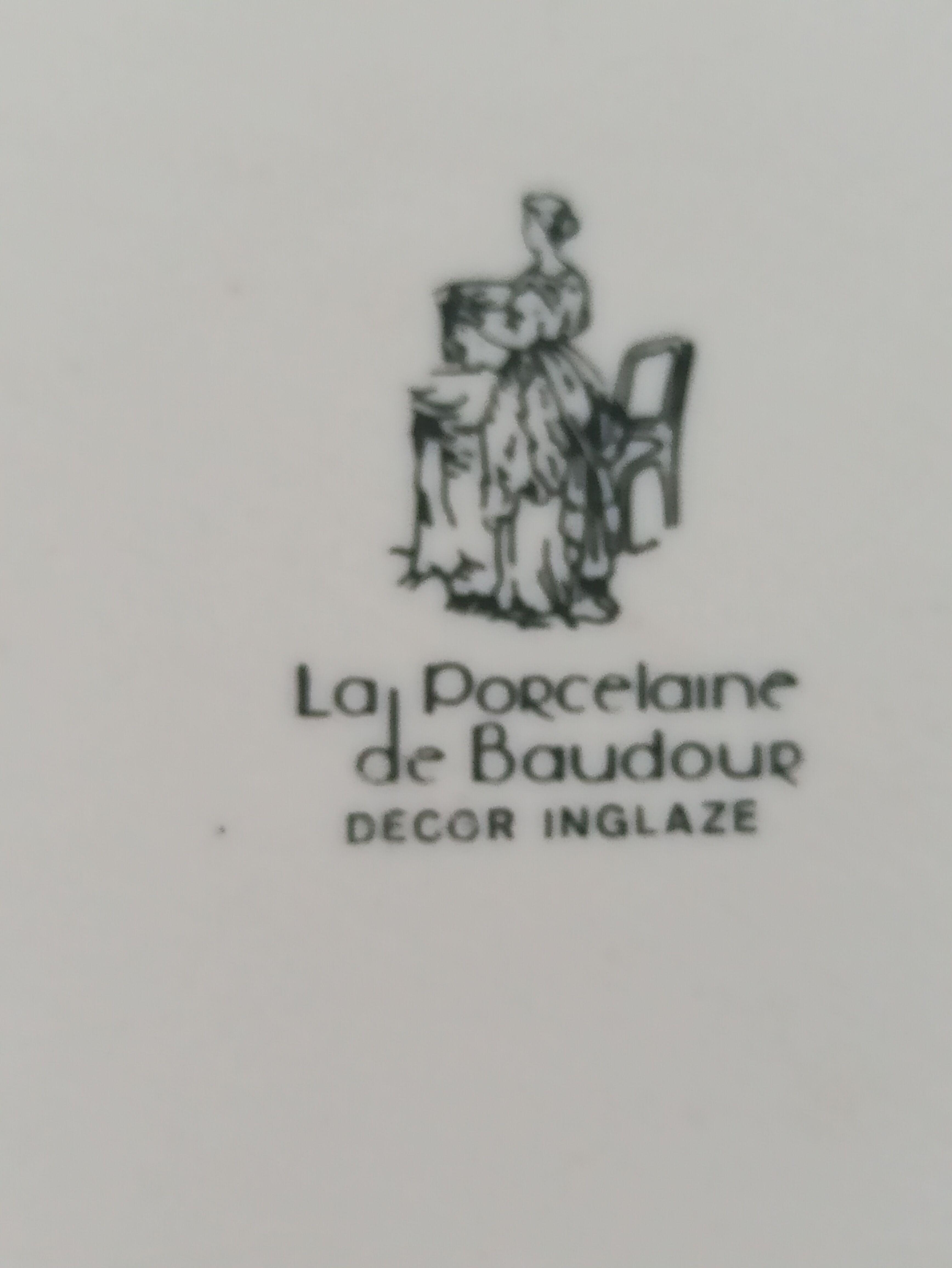 Presentation tray in blue and white Baudour porcelain