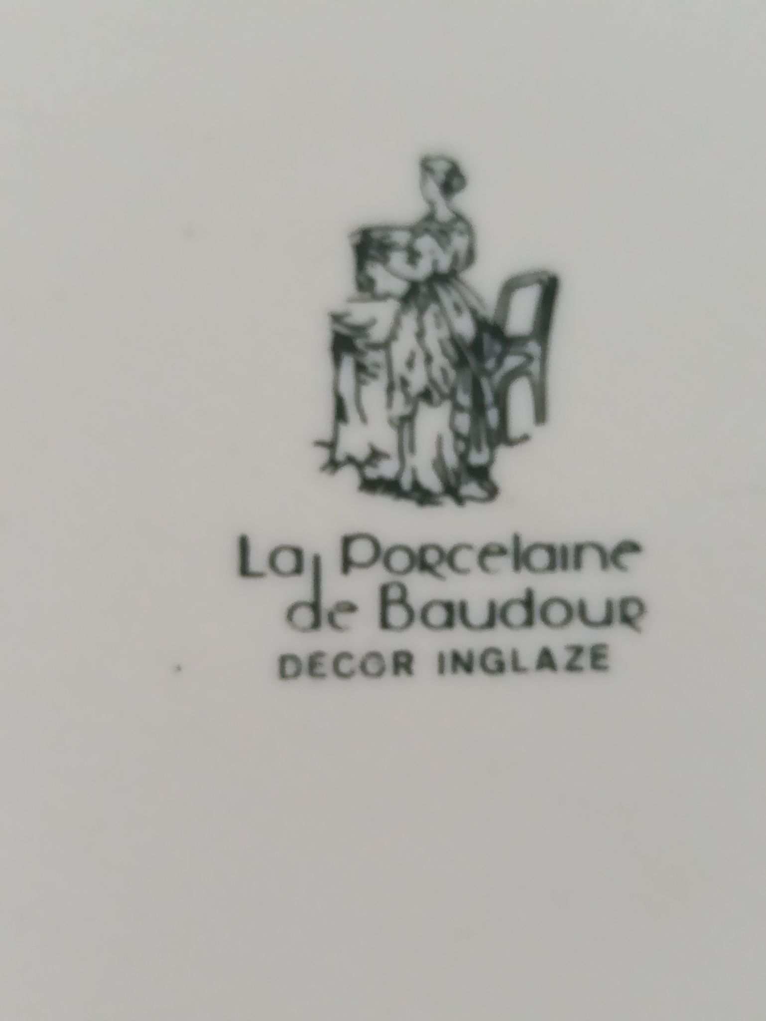Presentation tray in blue and white Baudour porcelain