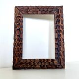 Antique handcarved frame Cedarwood 23.5 cm x 18.5 cm