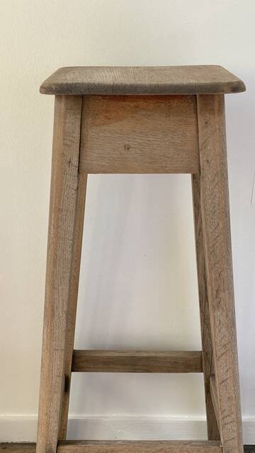 Vintage Oak Workbench Stool