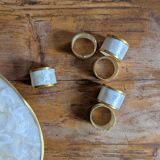 Set of 6 mother-of-pearl napkin rings