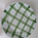 Old round dish Moulin des loups Orchies green tiles