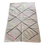 Moroccan diamond wool rug 140x100