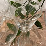 Set de 6 verres à liqueur en verre gravé