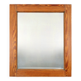 Miroir français avec cadre en bois de pin, années 1900