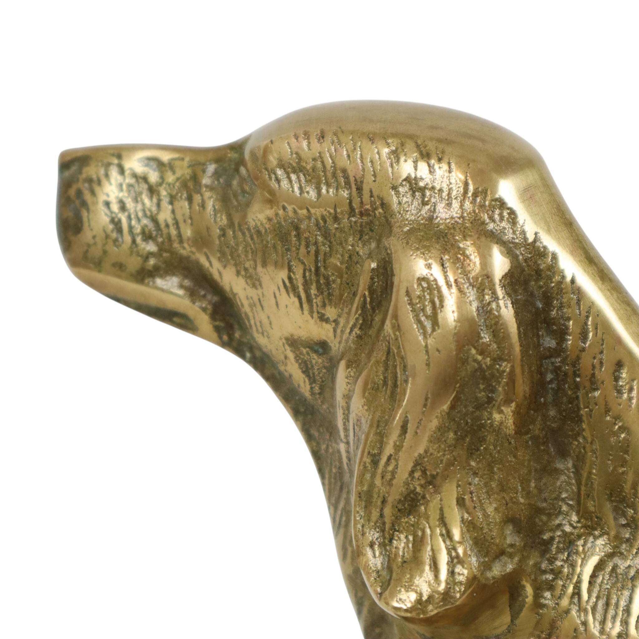 Vintage Pair of Brass Bookends for Irish Setter Dogs