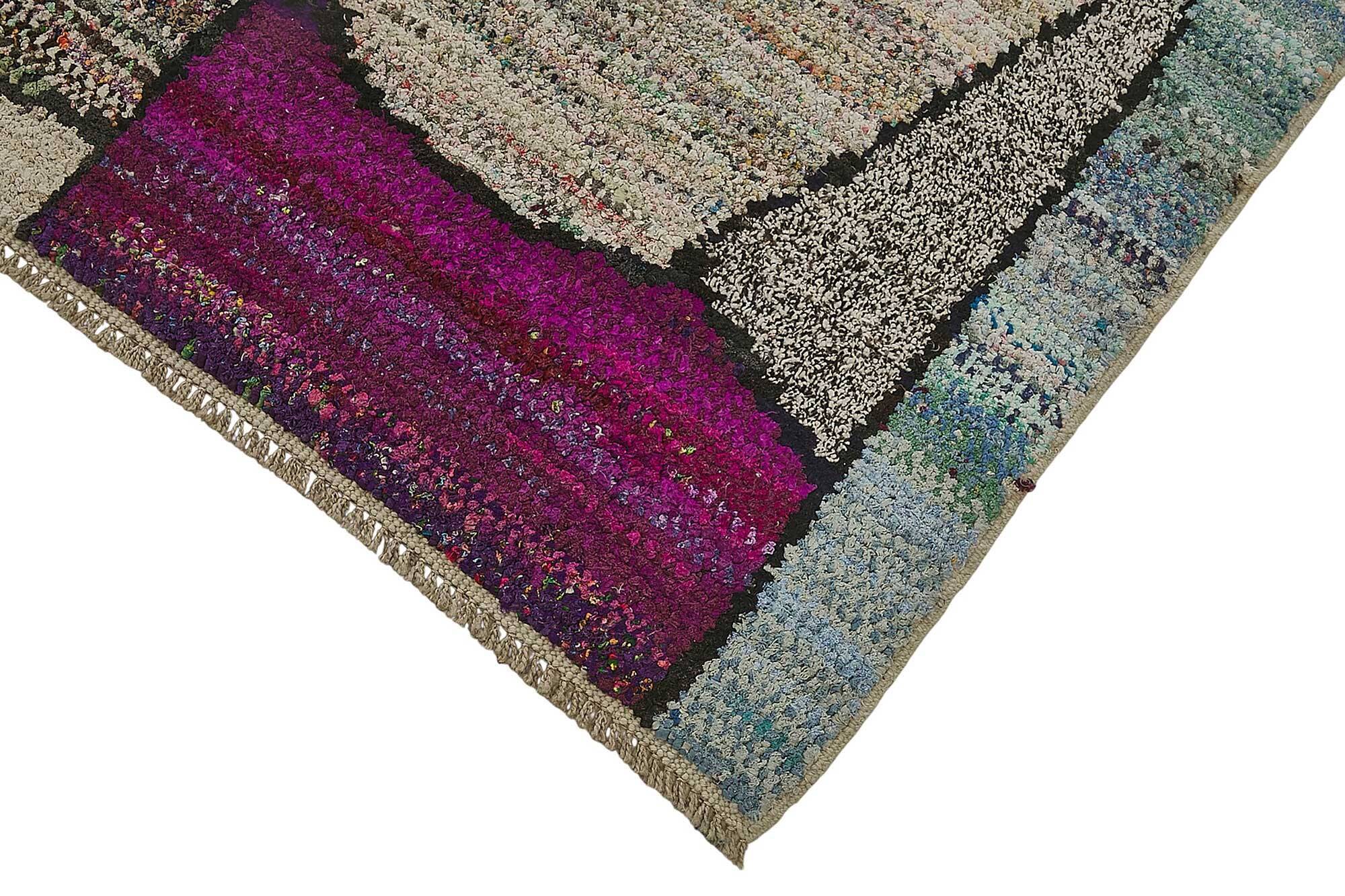 Handwoven Turkish Recycled Boho Rug 197 cm x 307 cm