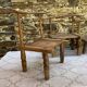 Ancient Baoulé African chairs in carved wood, Wabi-Sabi.