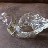 Crystal swan-shaped empty pockets
