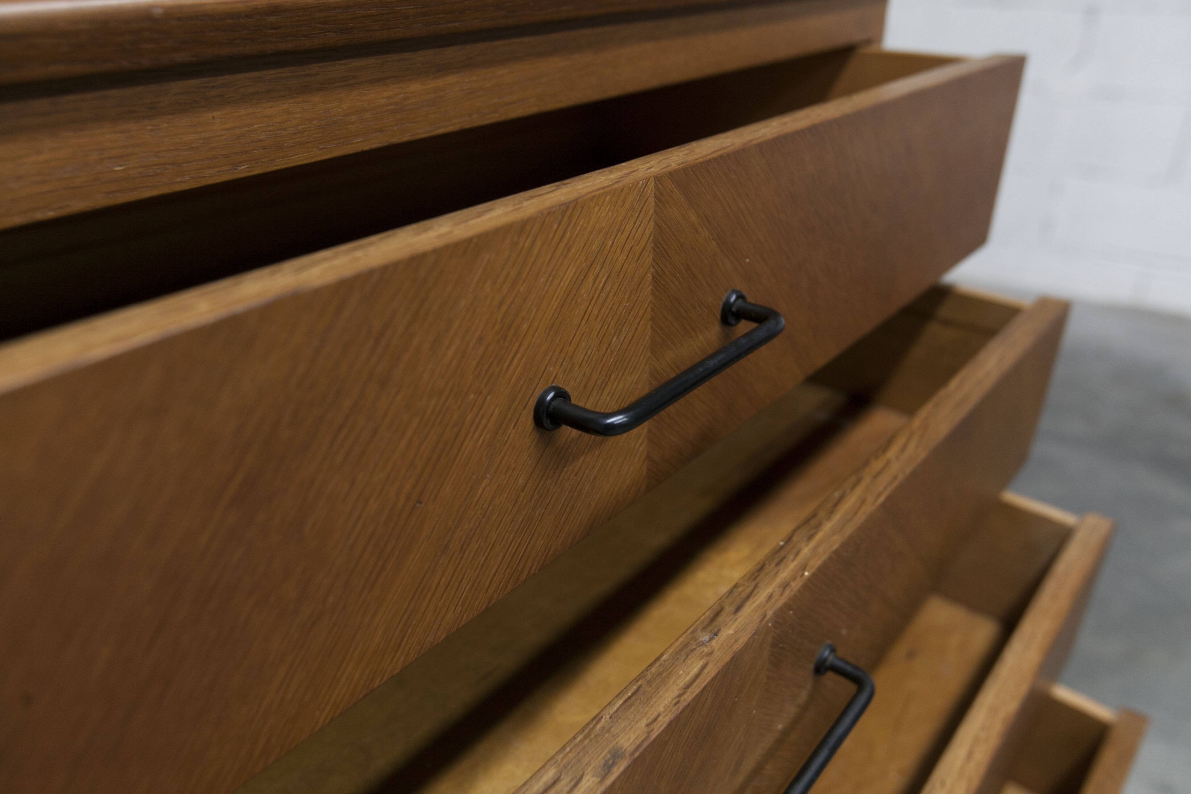 Scandinavian chest of drawers 1960 light oak clean and solid