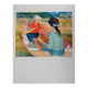 Paul COLLOMB : Barques au bois de Boulogne, lithographie originale signée