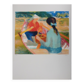 Paul COLLOMB : Barques au bois de Boulogne, lithographie originale signée