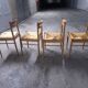 Set of 4 Dal Vera design chairs, Italy, 60s, 70s