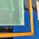 Bureau vintage design verre chrome double face en hêtre