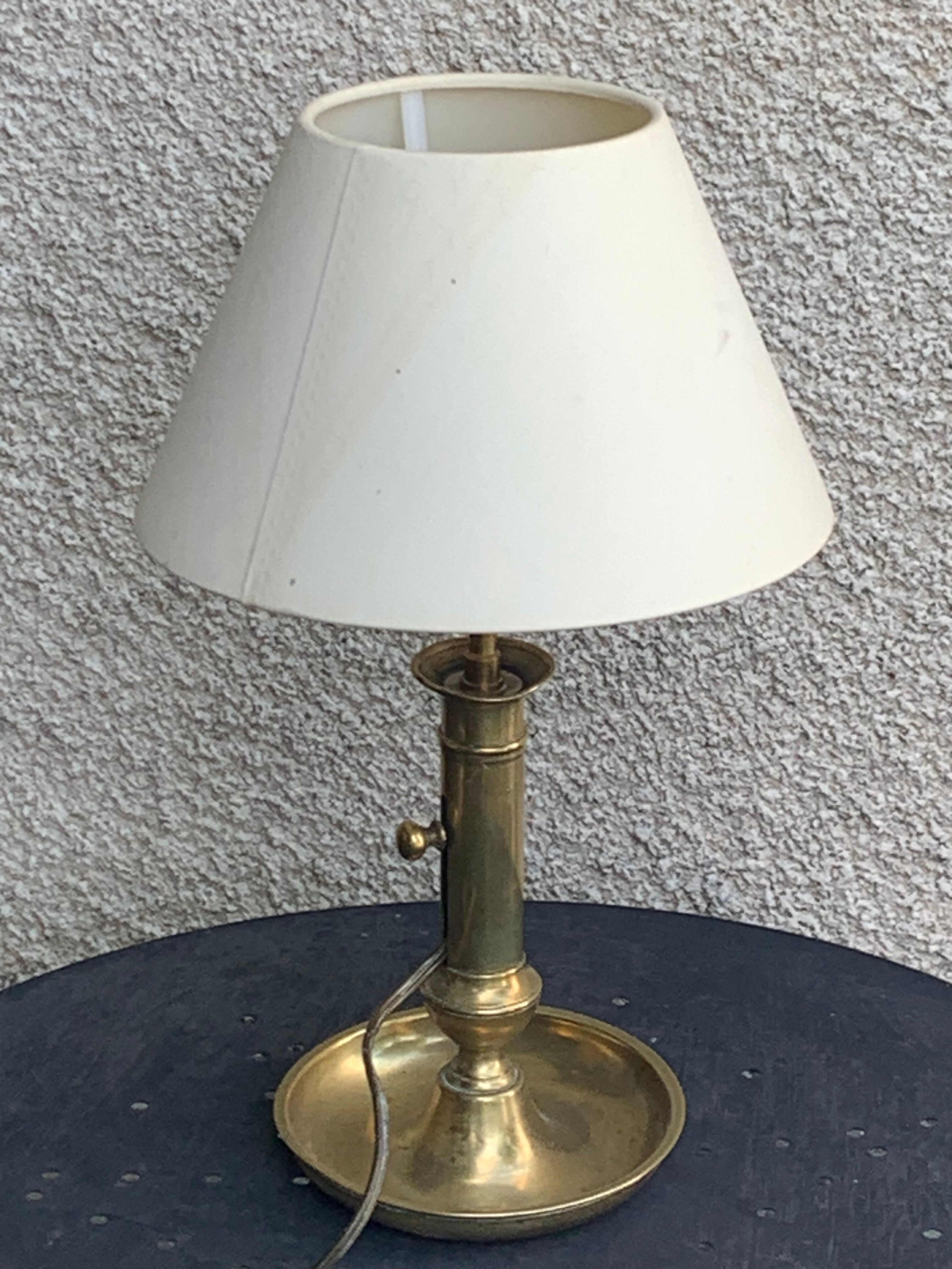 Table lamp, base old copper cellar rat candle holder