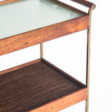 Vintage dessert in teak, brass and glass, 1960