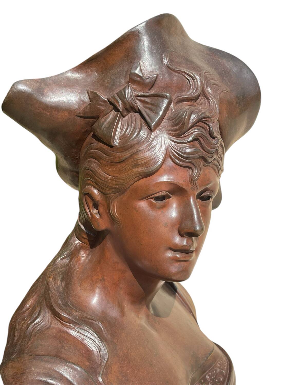 Bronze sculpture entitled “La Brunetta”