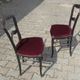 Pair of chairs Napoleon III blackened wood and seat red velvet
