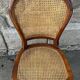 Four caned and wood chairs, Louis Philippe style, vintage, 1960s