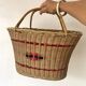 Vintage woven rattan basket from the 50s-60s