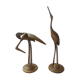 Brass heron pair