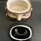 Ancien Pot À Tabac Homme Chapeau Melon