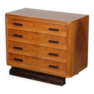 Commode en noyer, travail