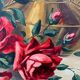 Ancienne peinture de roses