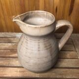 Ancien Pichet Céramique Beige Vintage