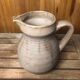 Old Vintage Beige Ceramic Pitcher