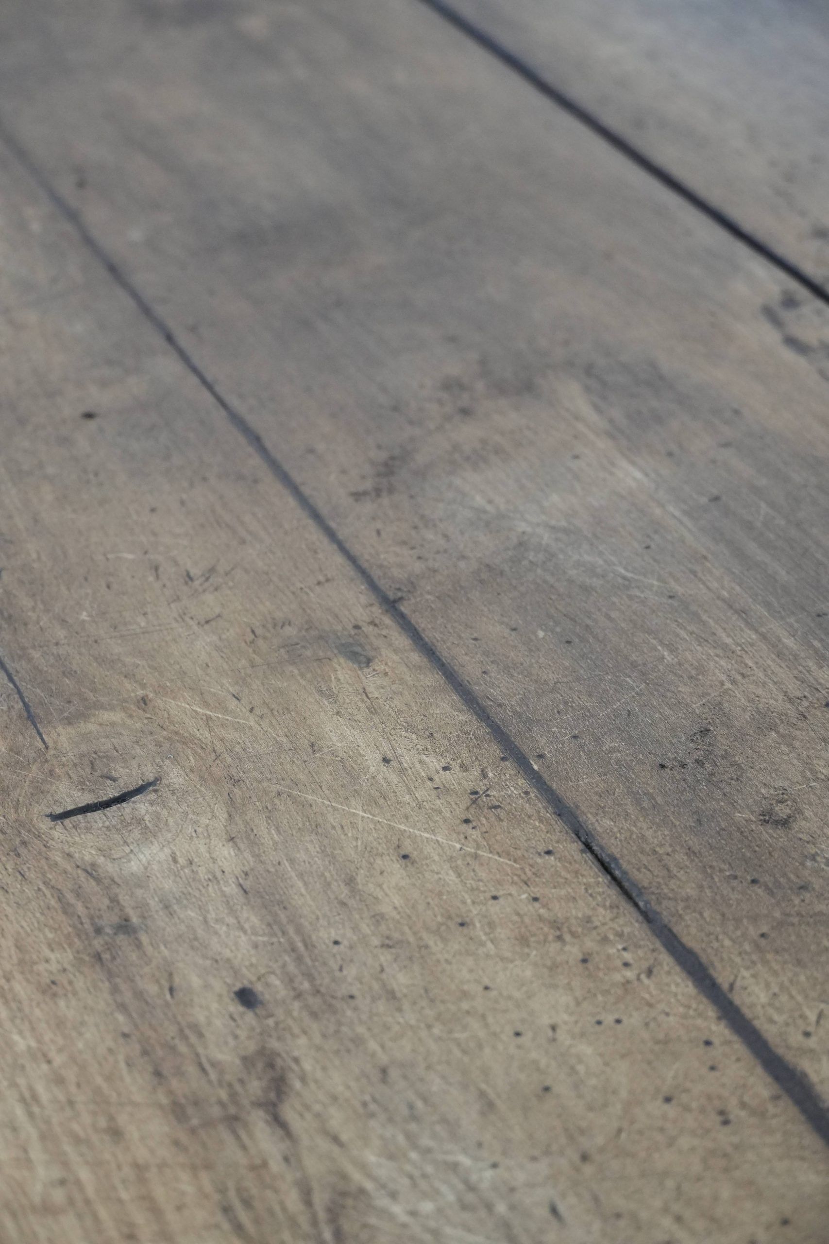 Antique French dining table made of fruitwood  from the late 18th century