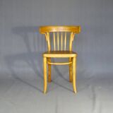 Série de 4 chaises Thonet Art déco bistrot blondes 1930