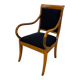Biedermeier Armchair in Walnut & Black Boucle, South Germany, 1835